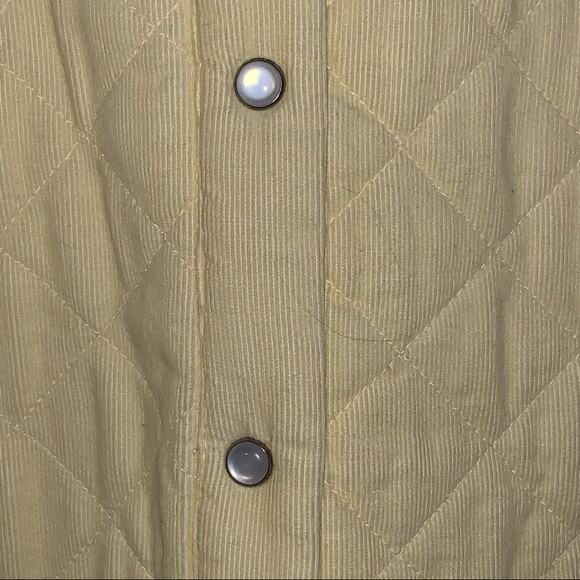Women’s L REG CABELA’S Yellow Corduroy Quilted Cotton Polyester Insulated Jacket - Picture 5 of 12